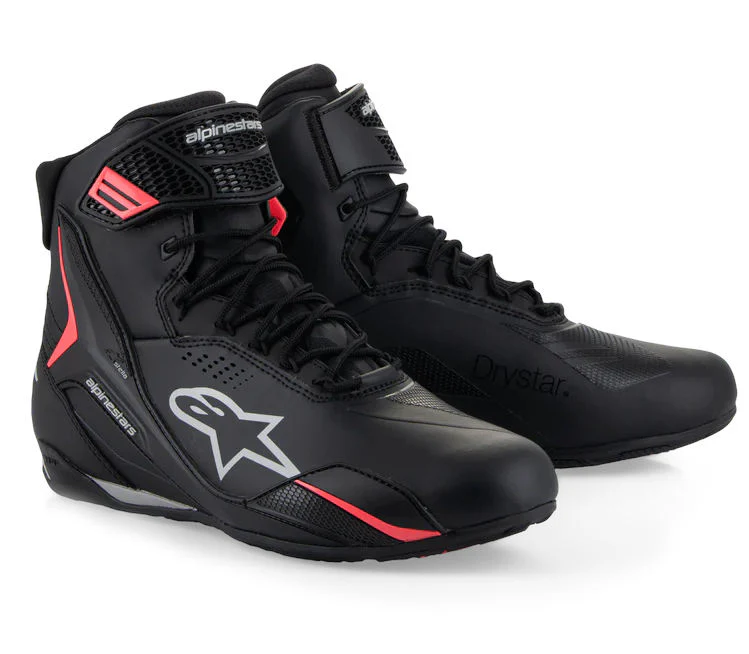 Alpinestars Faster 4 Drystar naisten ajokengät, musta/korallinpunainen