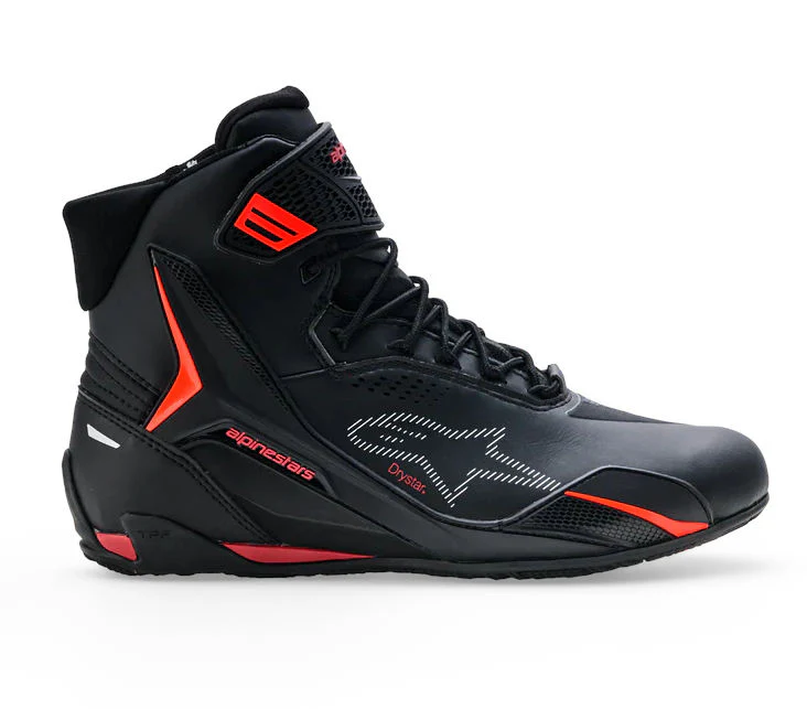 Alpinestars Faster 4 Drystar nilkkurit, musta/fl. punainen - Image 2