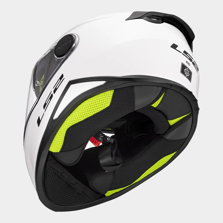 LS2 FF812 Kid, solid white lasten umpikypärä - Image 3