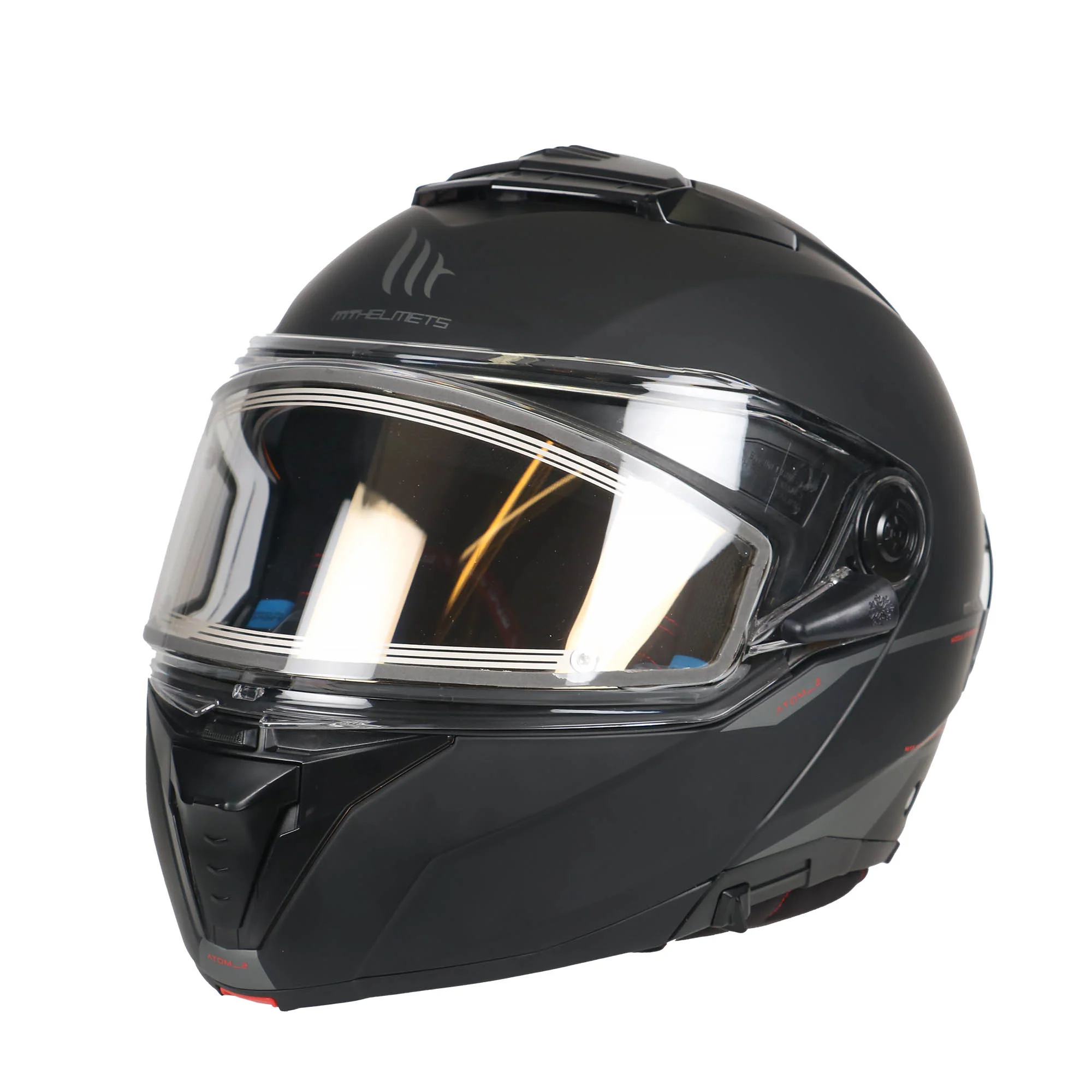 MT Atom 2 SV avattava kelkkakypärä, mattamusta - Image 3