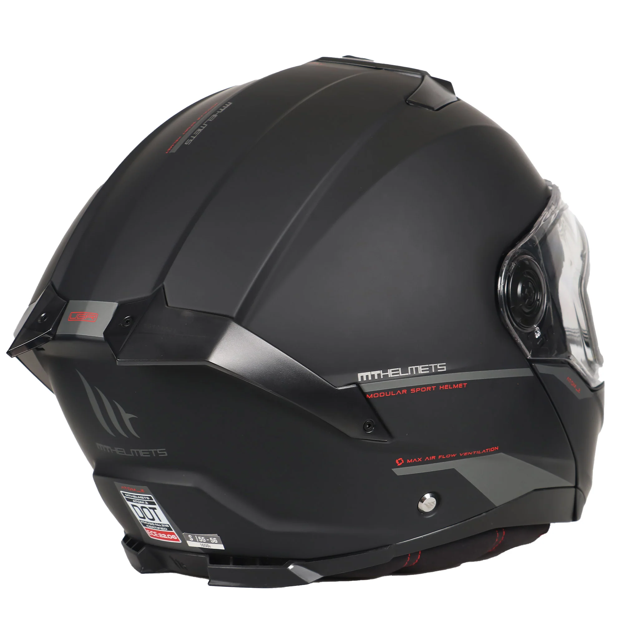 MT Atom 2 SV avattava kelkkakypärä, mattamusta - Image 4