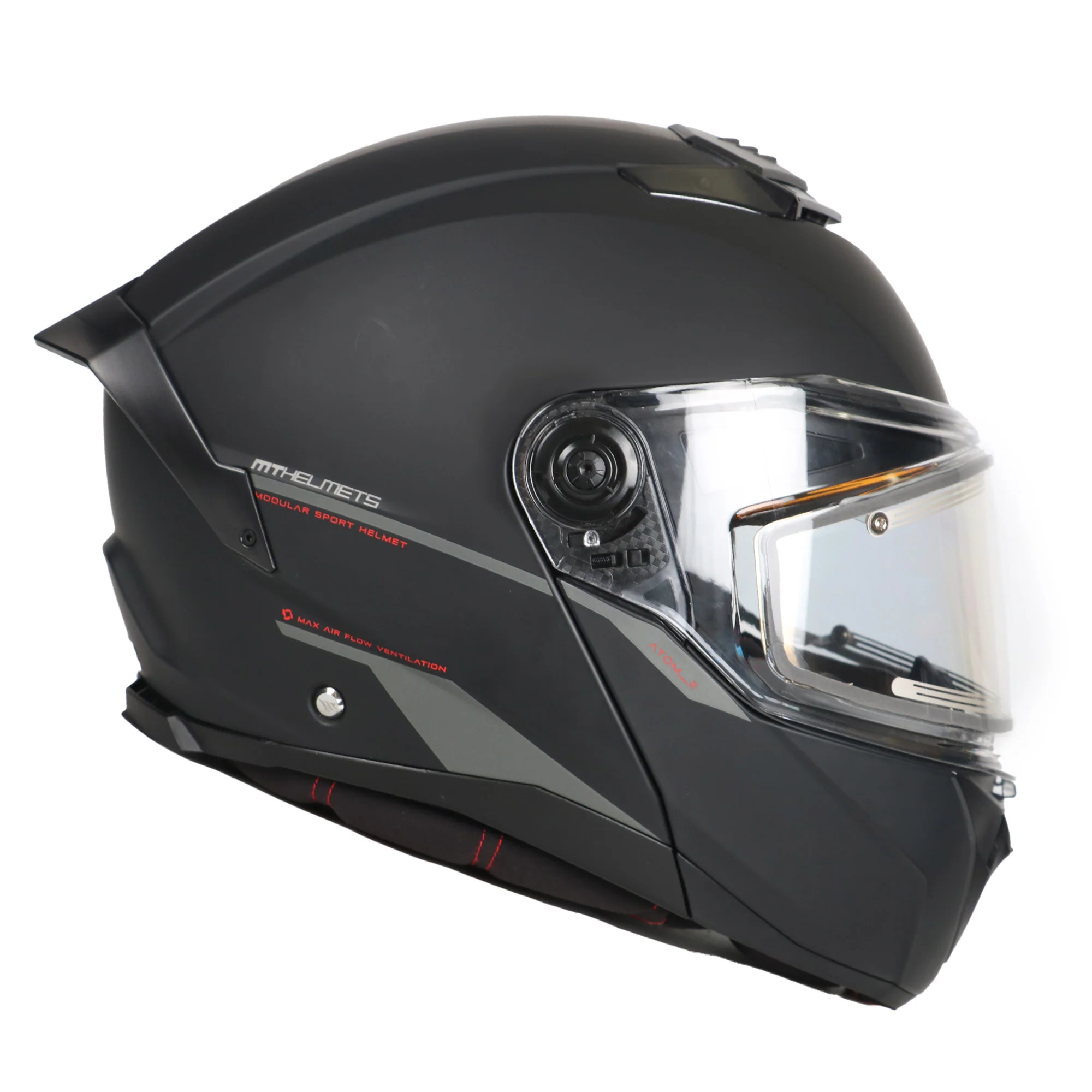 MT Atom 2 SV avattava kelkkakypärä, mattamusta - Image 5