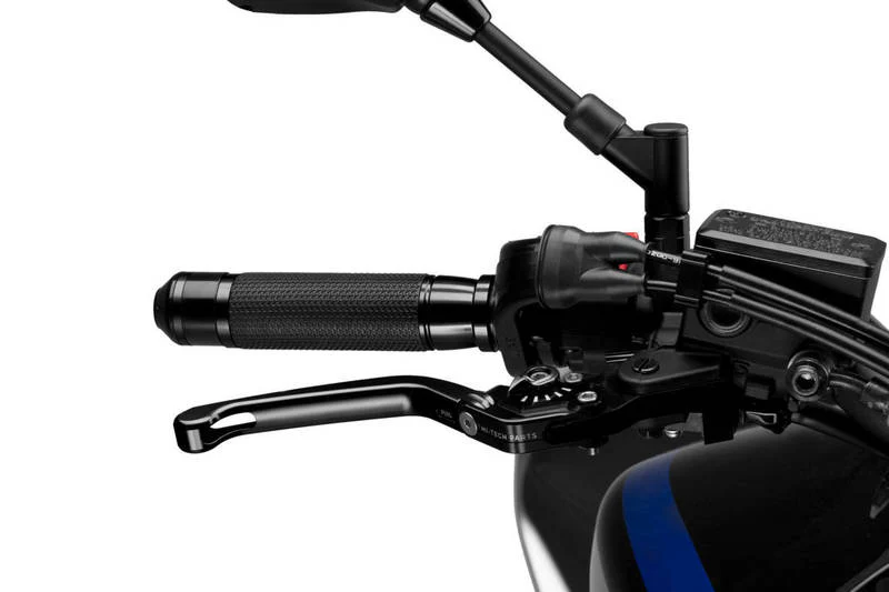 Puig Foldable Brake Lever 3.0, Black Lever, Black Selector