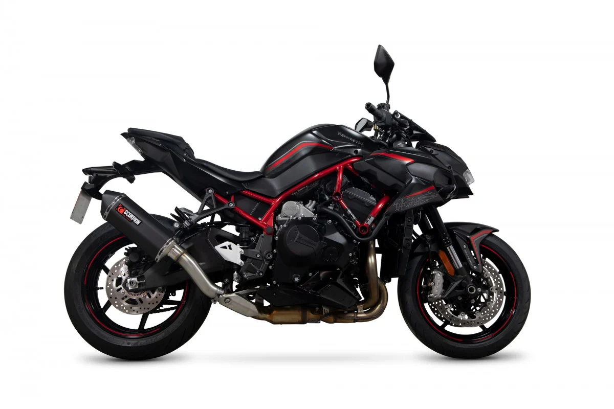 Scorpion Serket Parallel Slip-on, Kawasaki Z H2 20-25, black ceramic