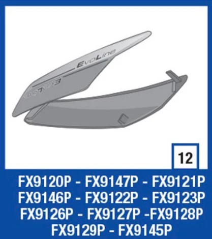 Shark Evoline visor plate shell kit, silver