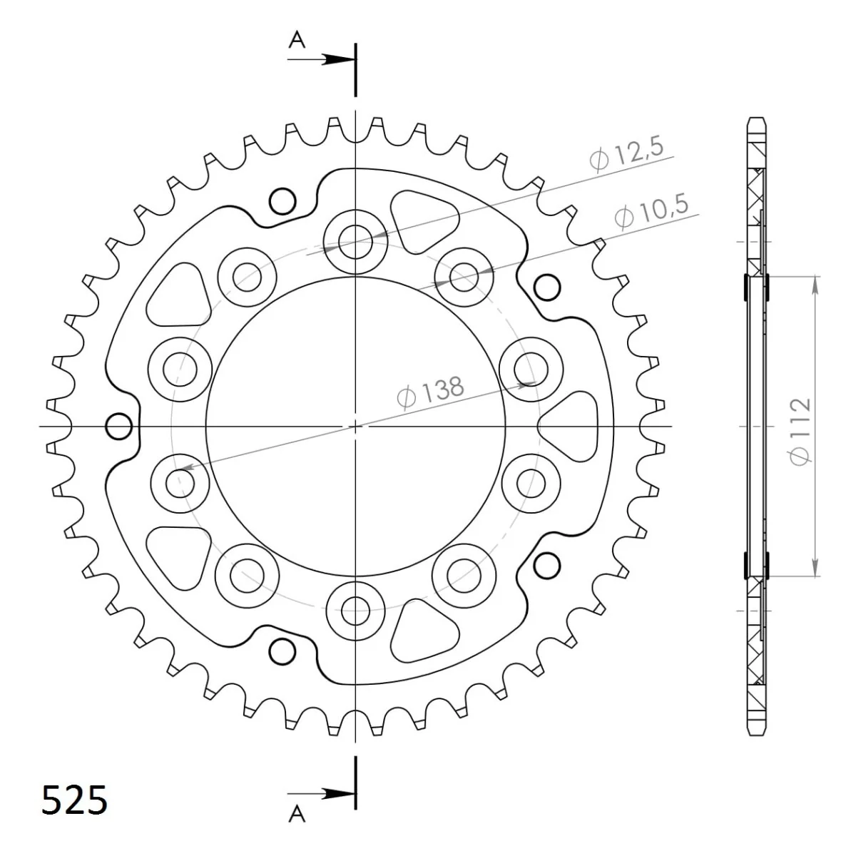 Supersprox Stealth takaratas Black 1304-RST-44-0
