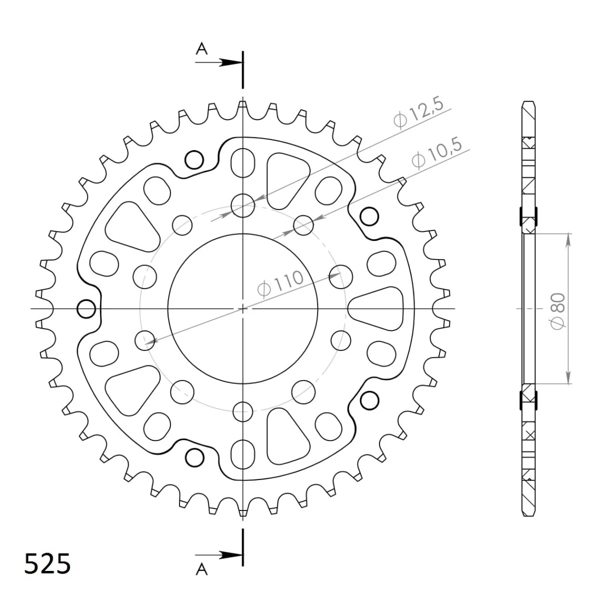 Supersprox Stealth takaratas Silver 1332-RST-42-8
