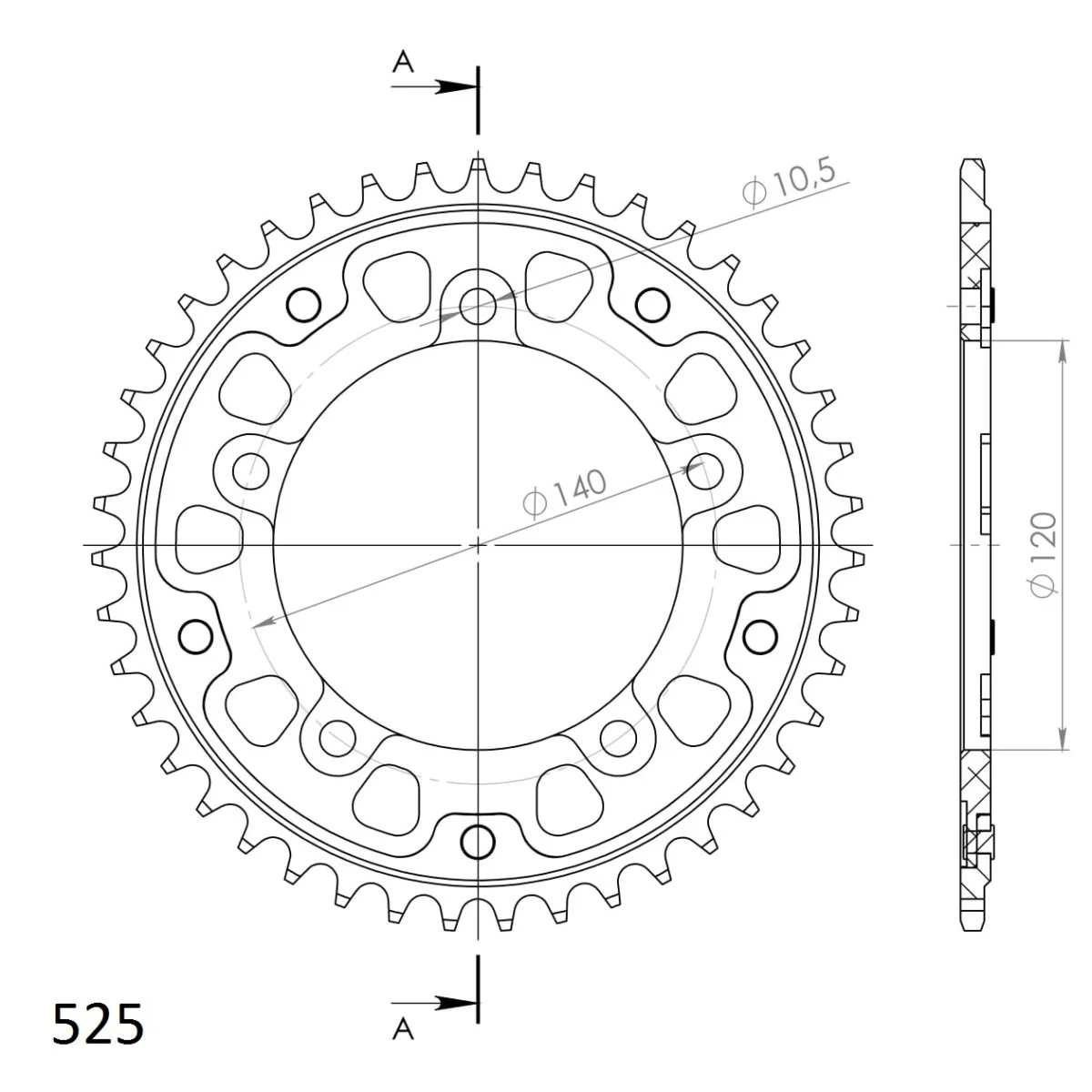 Supersprox Stealth takaratas Silver 1792-RST-43-8