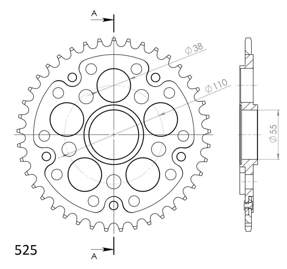 Supersprox Stealth takaratas Silver 733-525-RST-41-8
