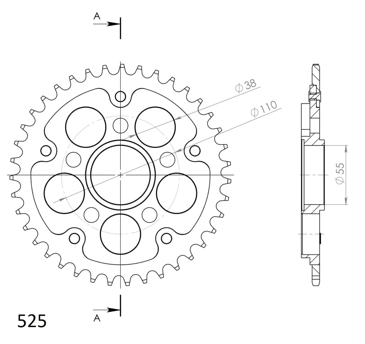 Supersprox Stealth takaratas Silver 736-525-RST-39-8