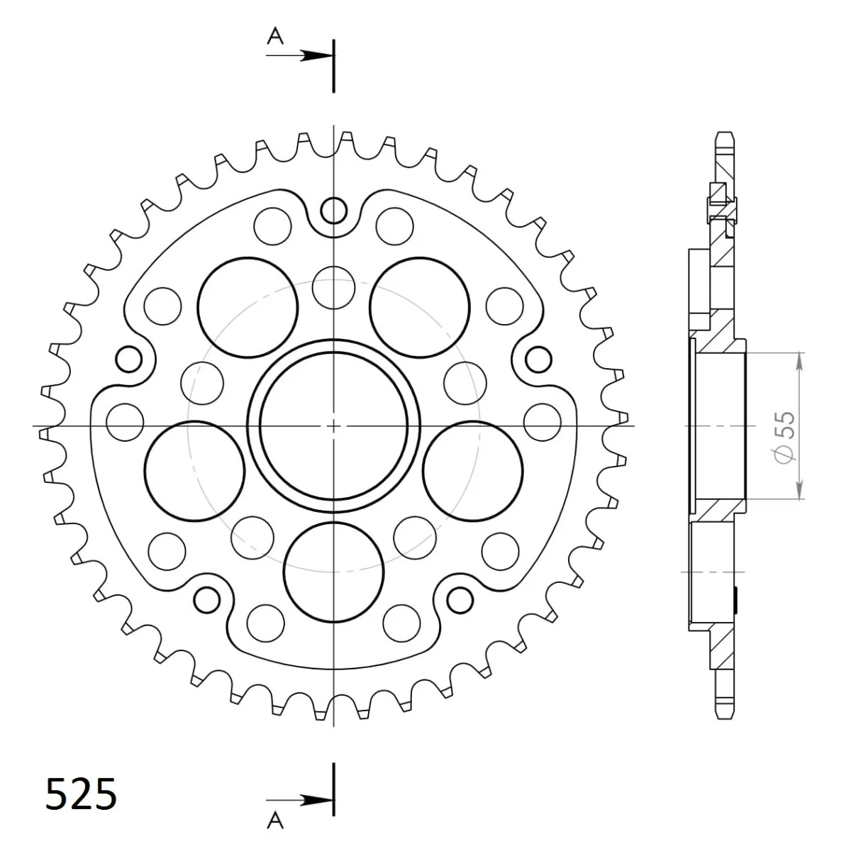 Supersprox Stealth takaratas Silver 736-525-RST-42-8