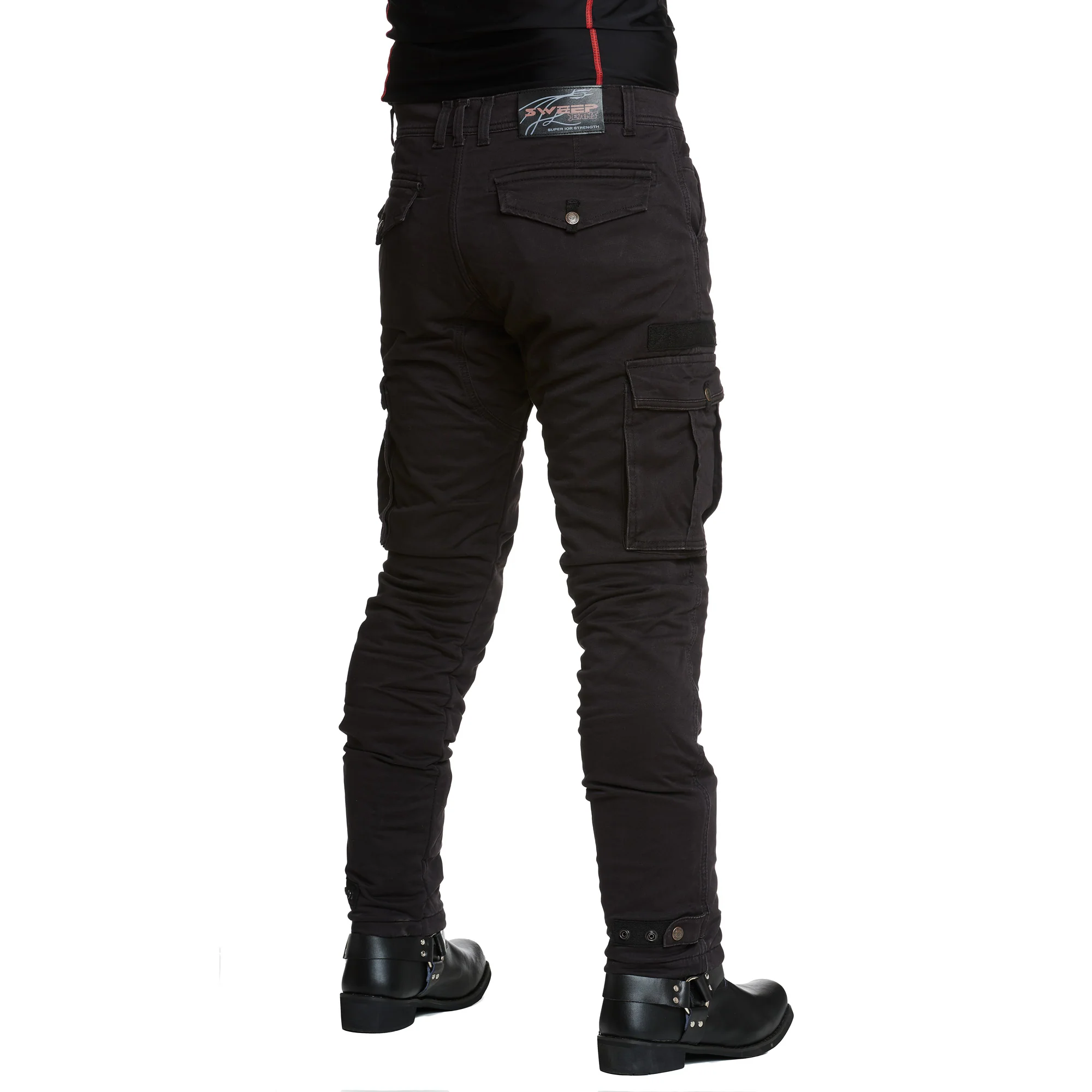 Sweep Black Jungle aramid vahvistetut ajofarkut - Image 4
