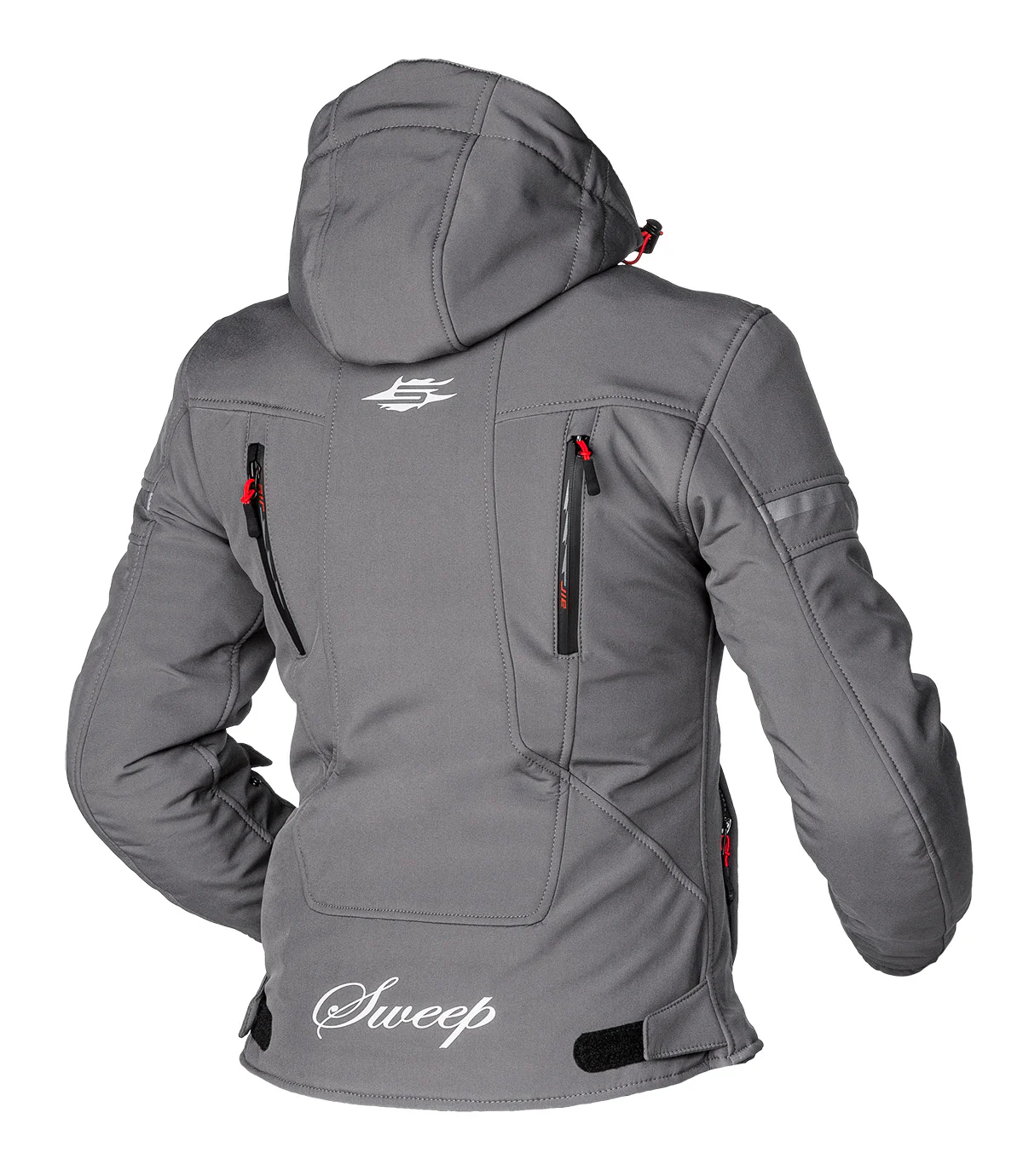 Sweep Flawless naisten softshell ajotakki, harmaa/punainen - Image 2