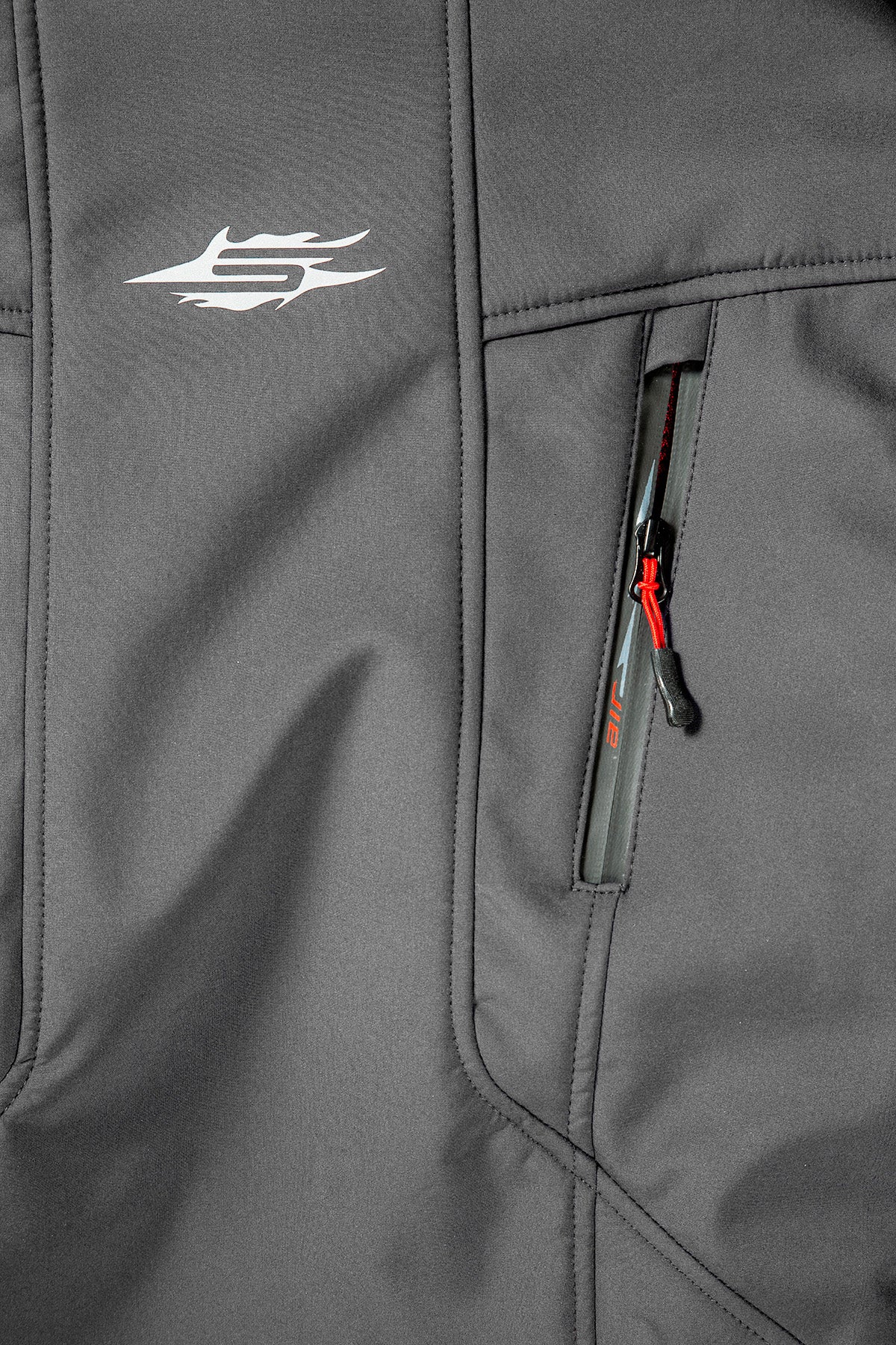 Sweep Flawless naisten softshell ajotakki, harmaa/punainen - Image 4