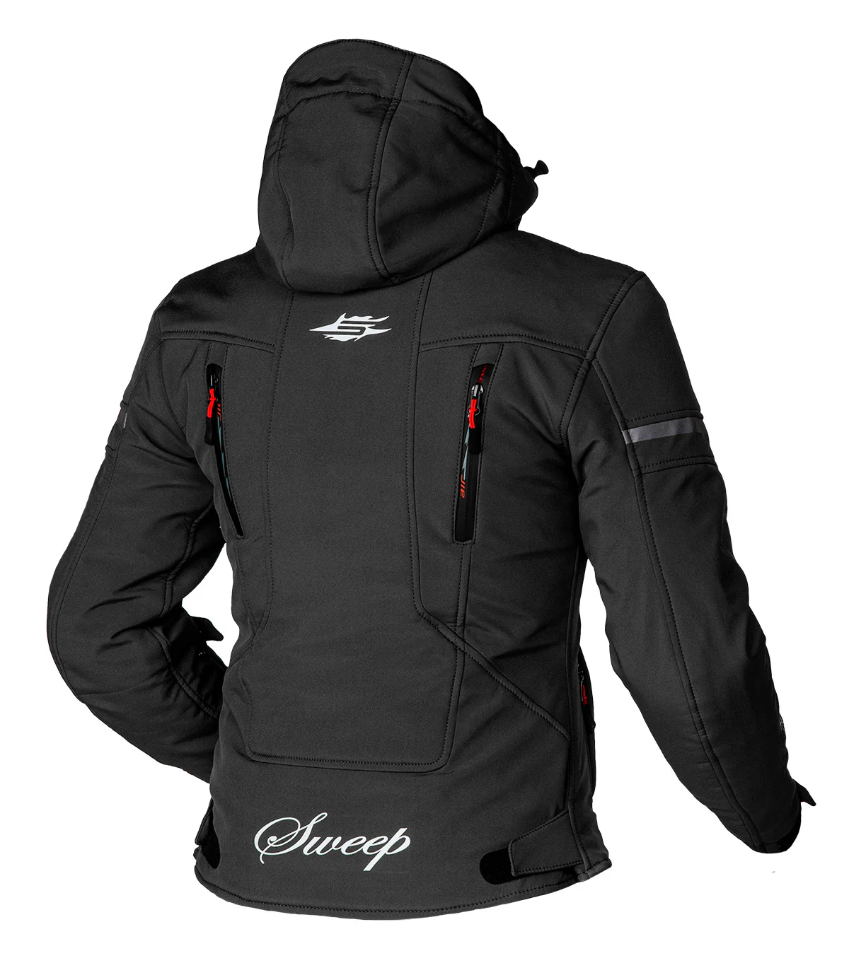 Sweep Flawless naisten softshell ajotakki, musta/puna - Image 3