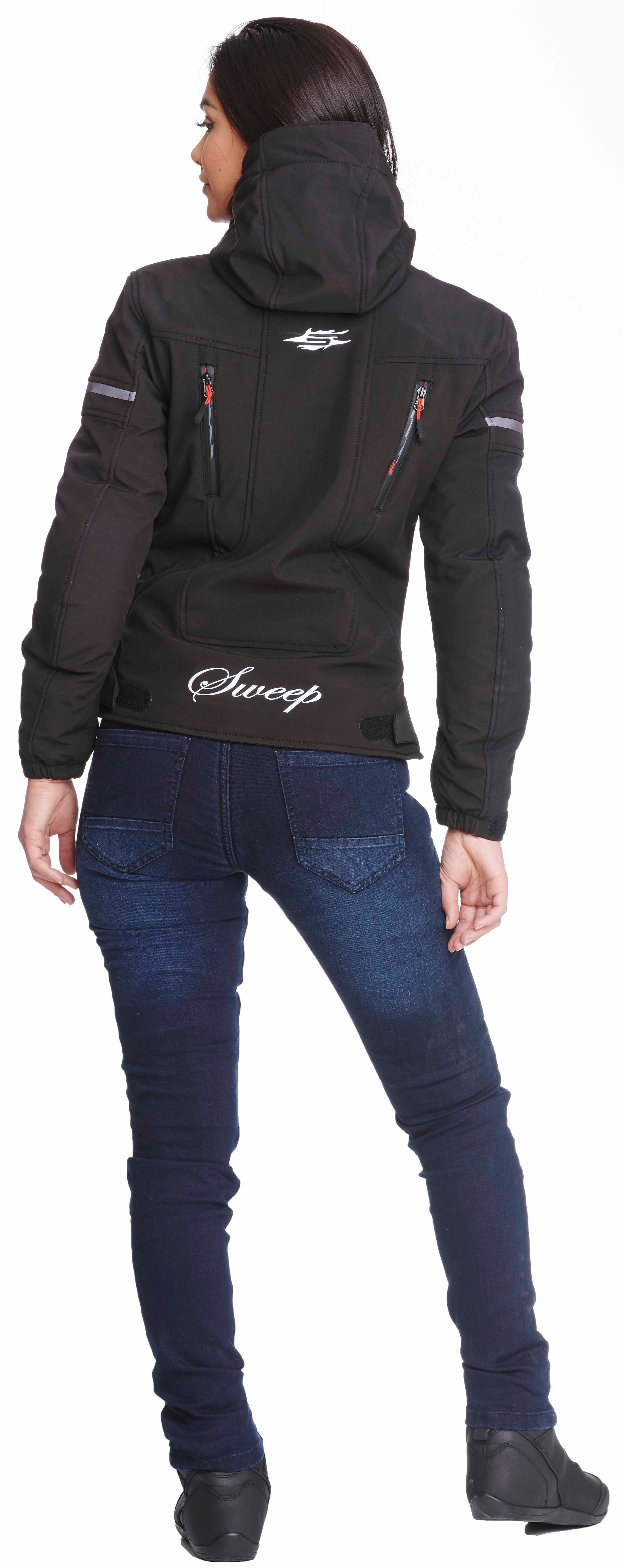 Sweep Flawless naisten softshell ajotakki, musta/puna - Image 9