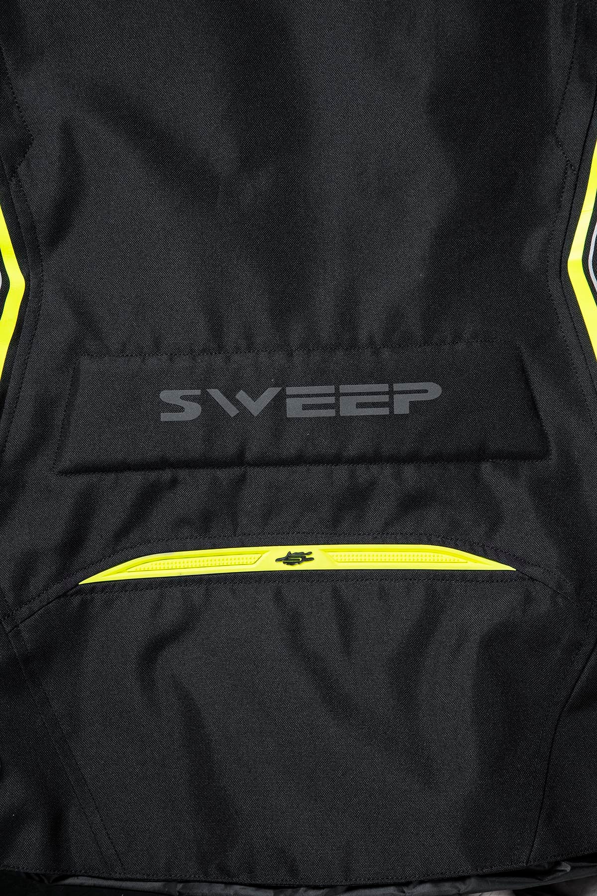 Sweep Outback vedenpitävä ajotakki, musta/keltainen, D-mitoitus - Image 3