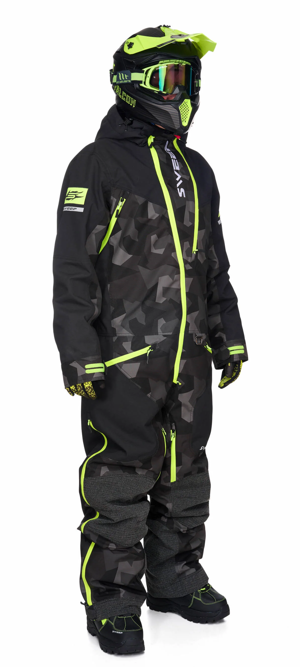 Sweep Peak Insulated kelkkahaalari, musta/camo/keltainen - Image 3