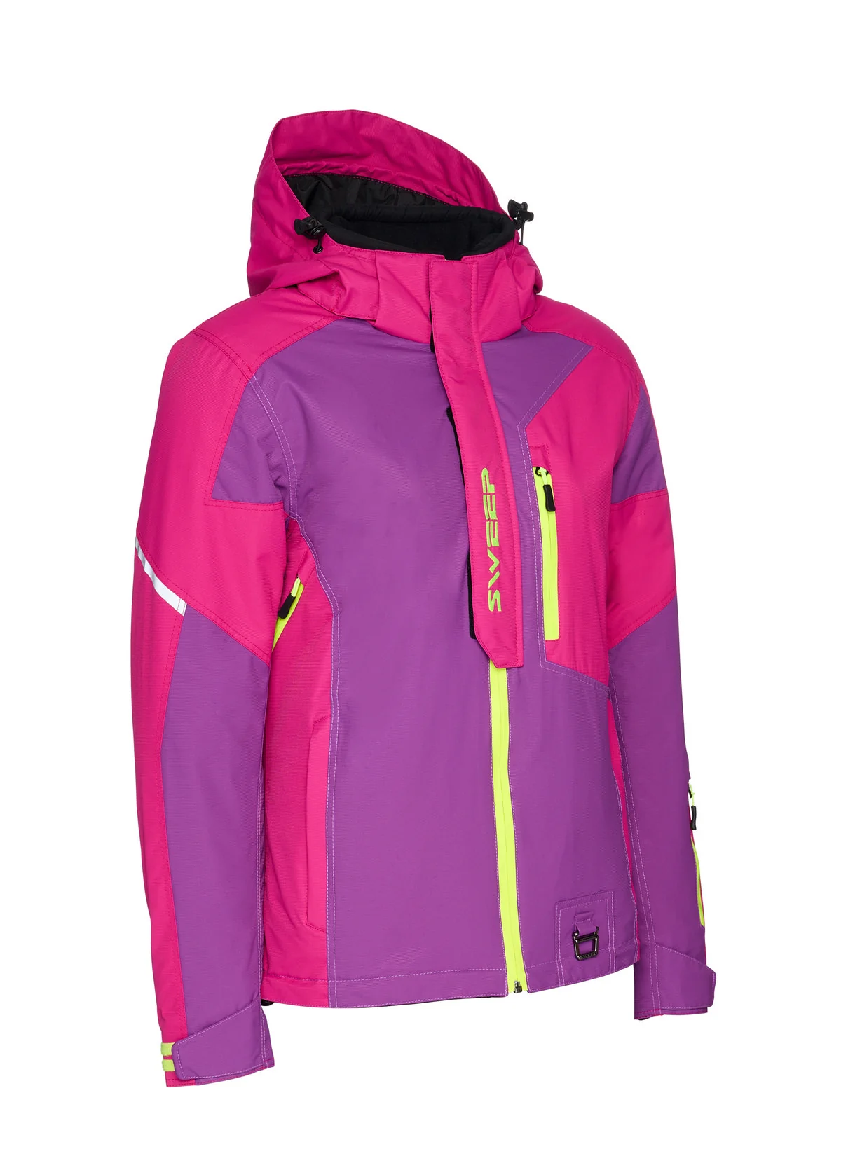 Sweep Recon naisten kelkkatakki, purppura/neon keltainen - Image 3