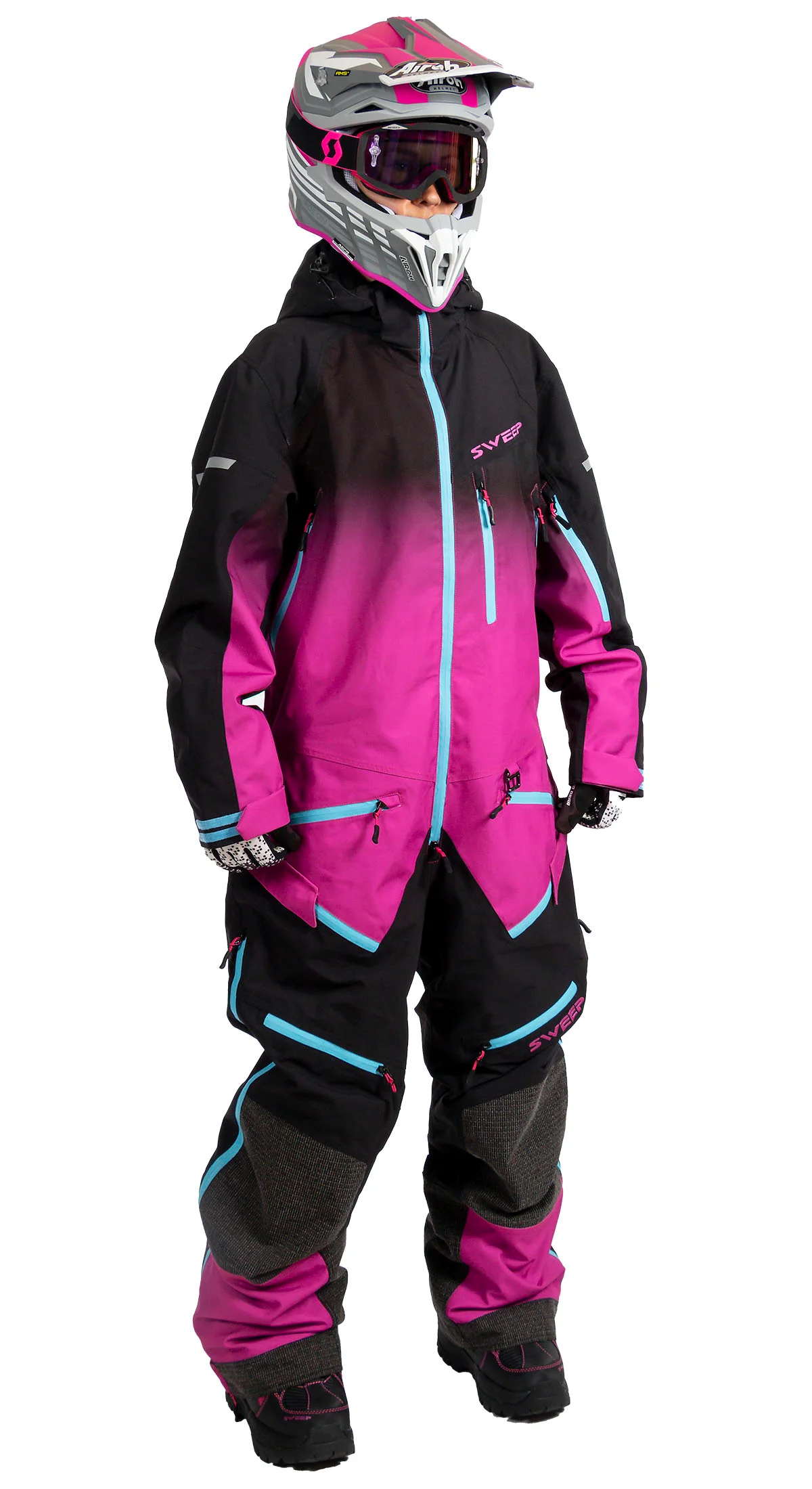 Sweep Tundra Insulated naisten kelkkahaalari, fuksia-musta - Image 3